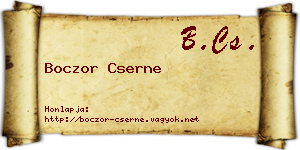 Boczor Cserne névjegykártya